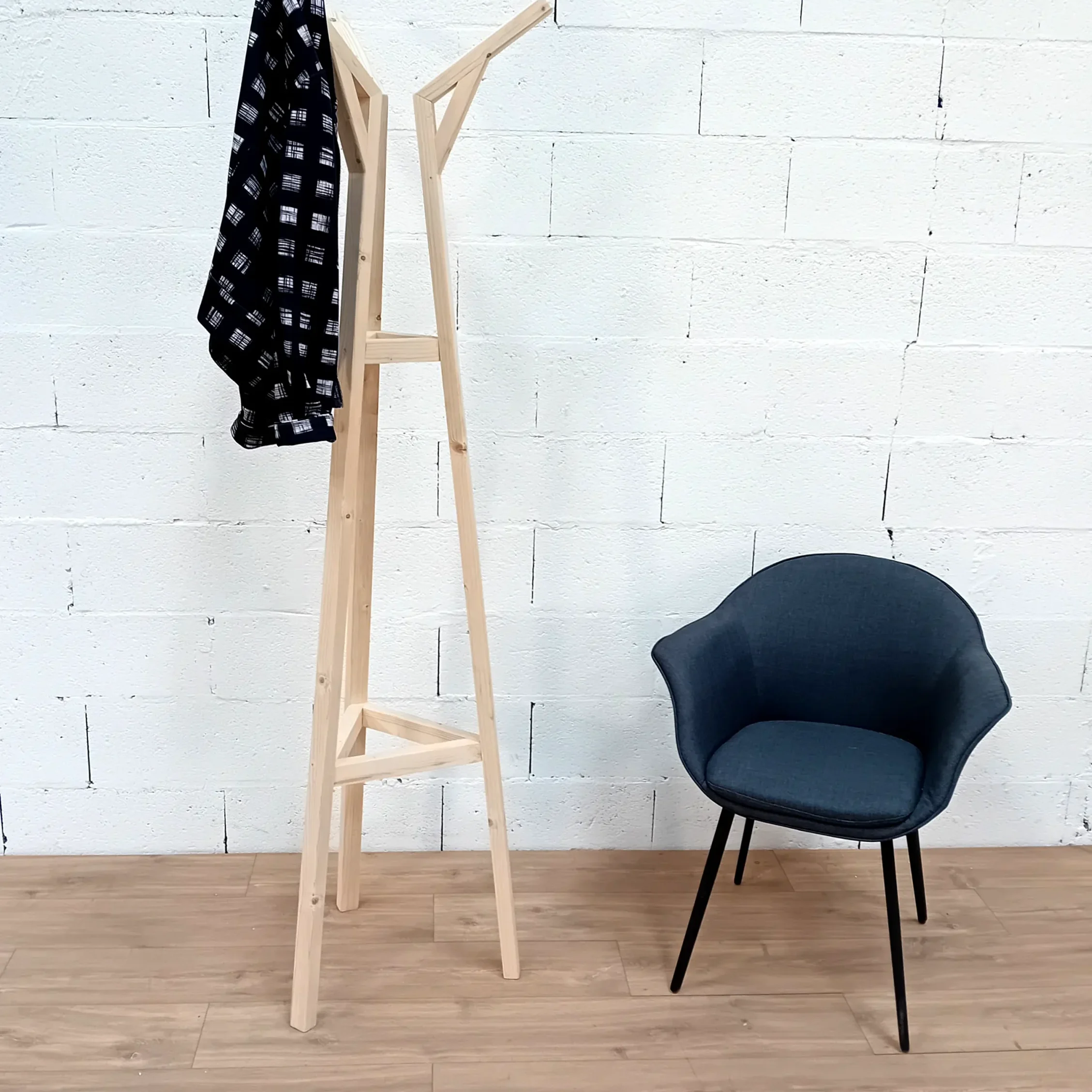 porte manteau en bois recyclé